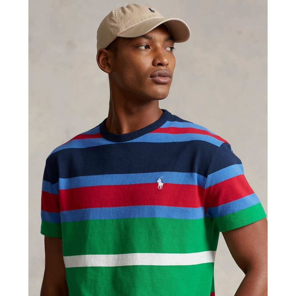 Polo Ralph Lauren - Classic Fit Crew Neck Knitted T-Shirt - Multicoloured Stripes